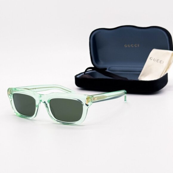 NEW GG1524S 004 GUCCI UNISEX GREEN SUNGLASSES GUCCI - Picture 1 of 9